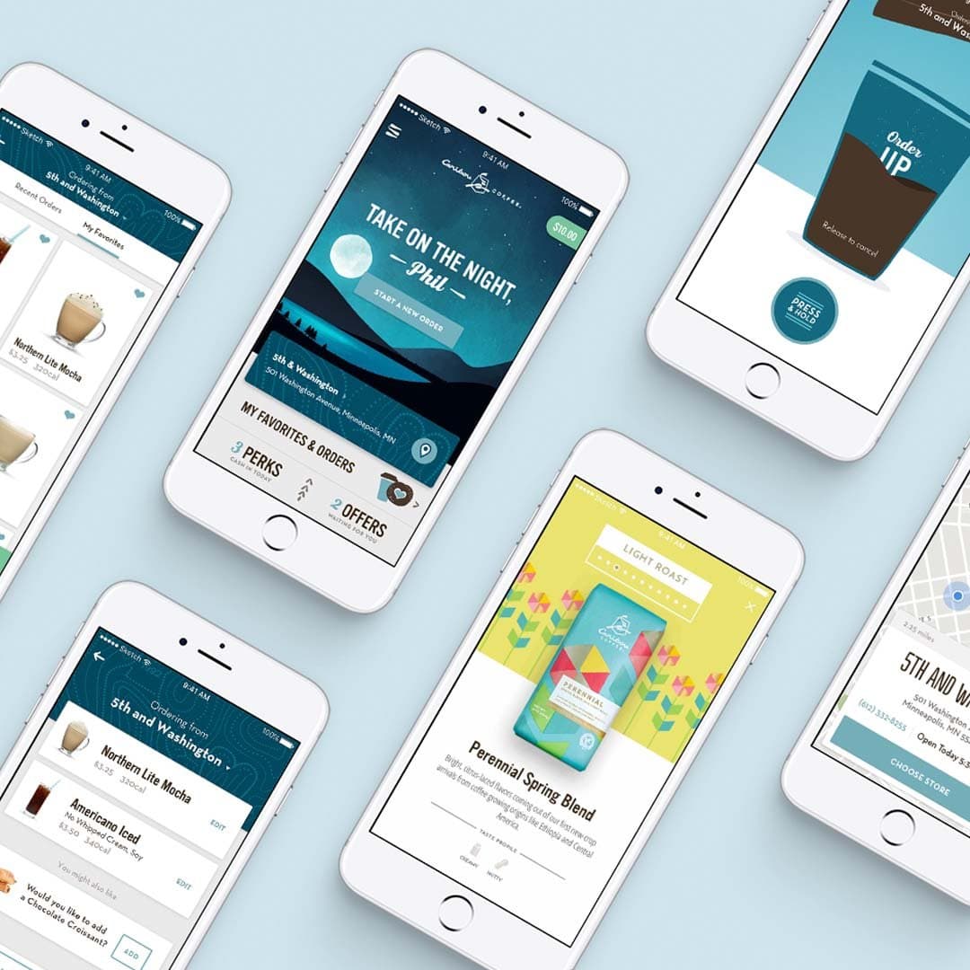 Caribou Coffee loyalty and ordering app