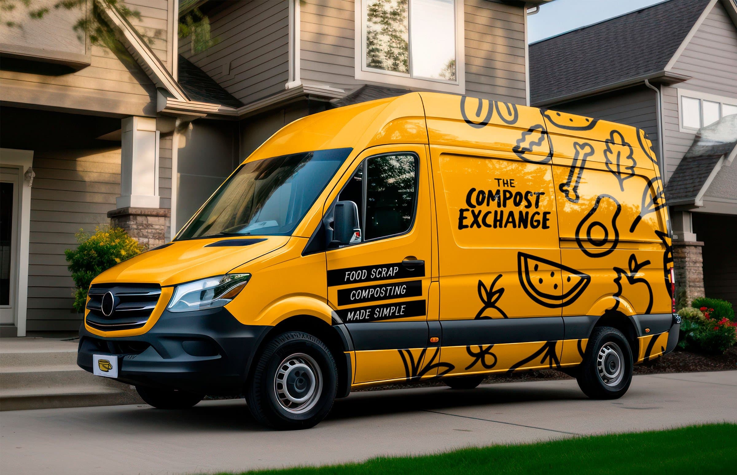 Compost Exchange van wrap