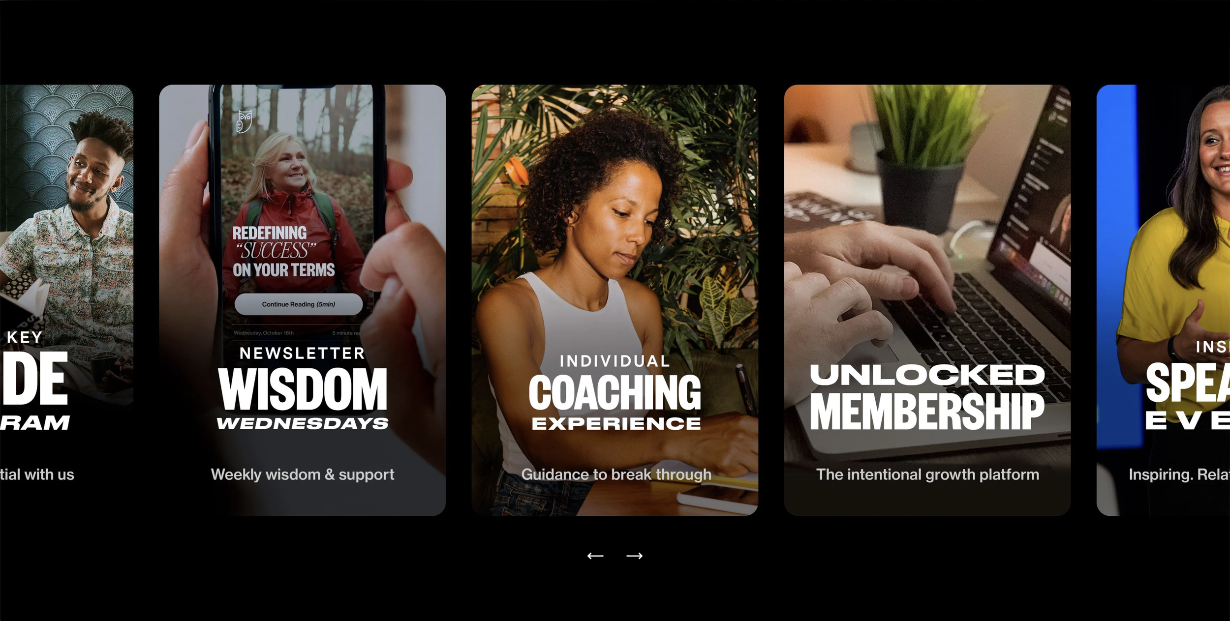 Owl & Key offerings for podcast, coaching, membership, and speaking.