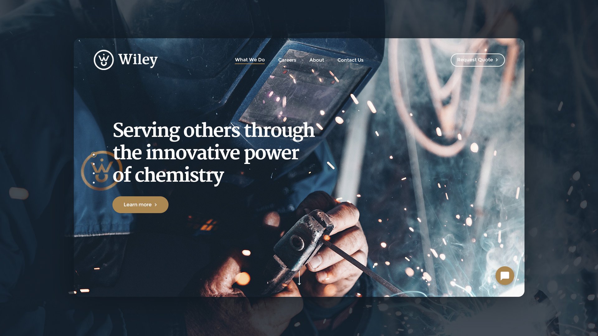 Welder at work with the Wiley website interface overlaid.